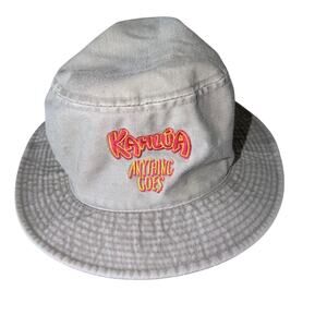 Kahlua embroidered tan bucket hat beach pool party resort spring break Y2K